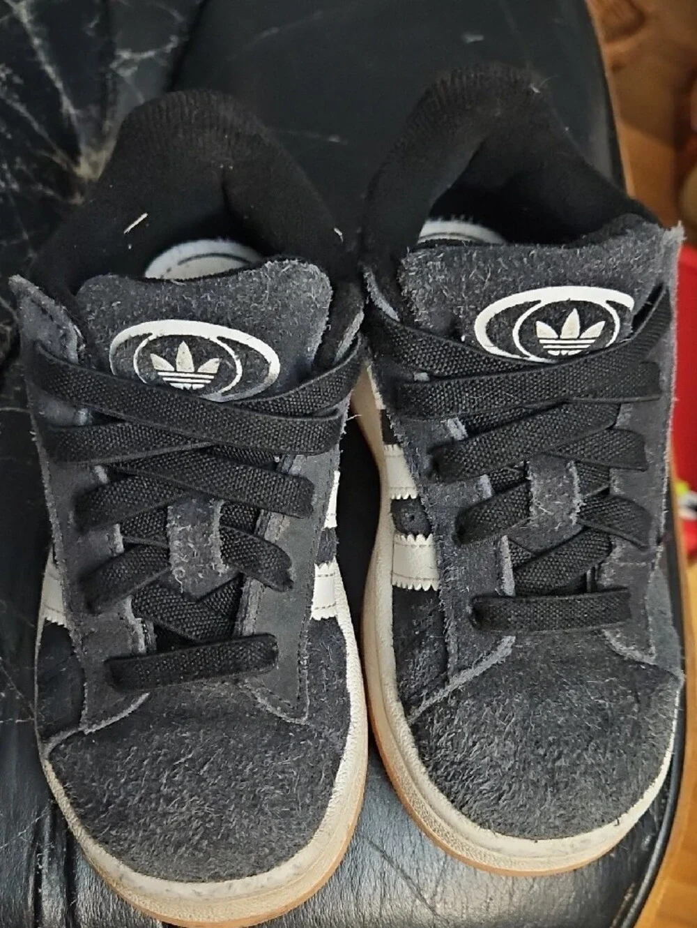 adidas Campus Kids Black and White Sneakers
